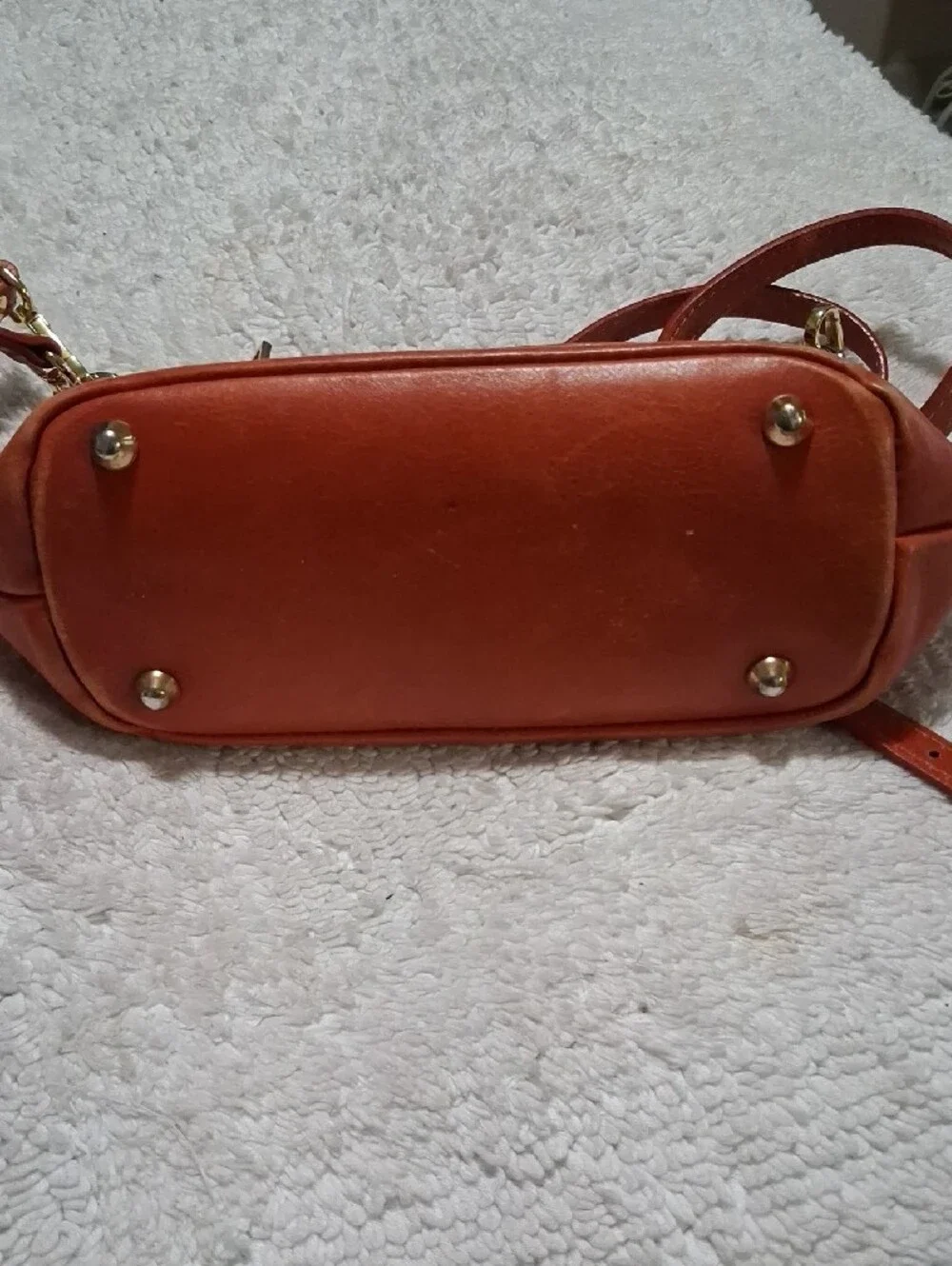 Women's Leather Crossbody Bag in Burnt Orange